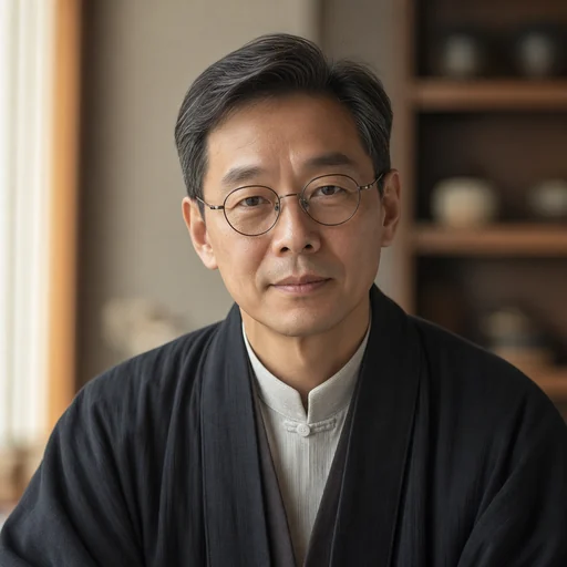 代表性用户头像，沉稳有修养的中文中年男性气质