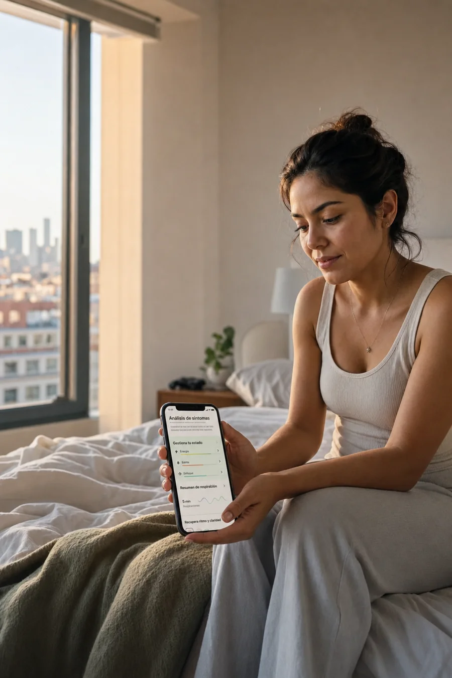Escena hispanohablante que muestra CureQi como practica humana y no como otra app fria